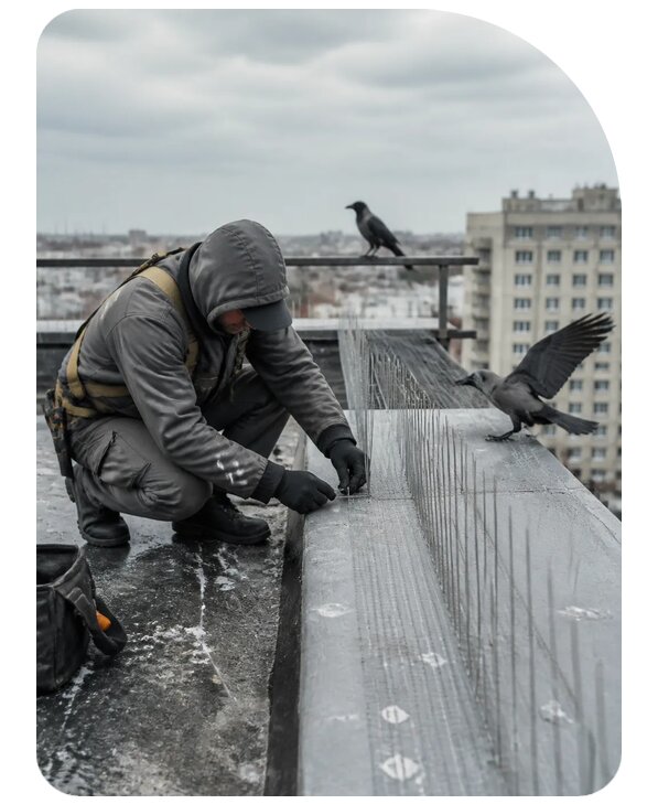 Защита от ворон под ключ в Надыме по цене от 5189 р. | Сенат-Ндм